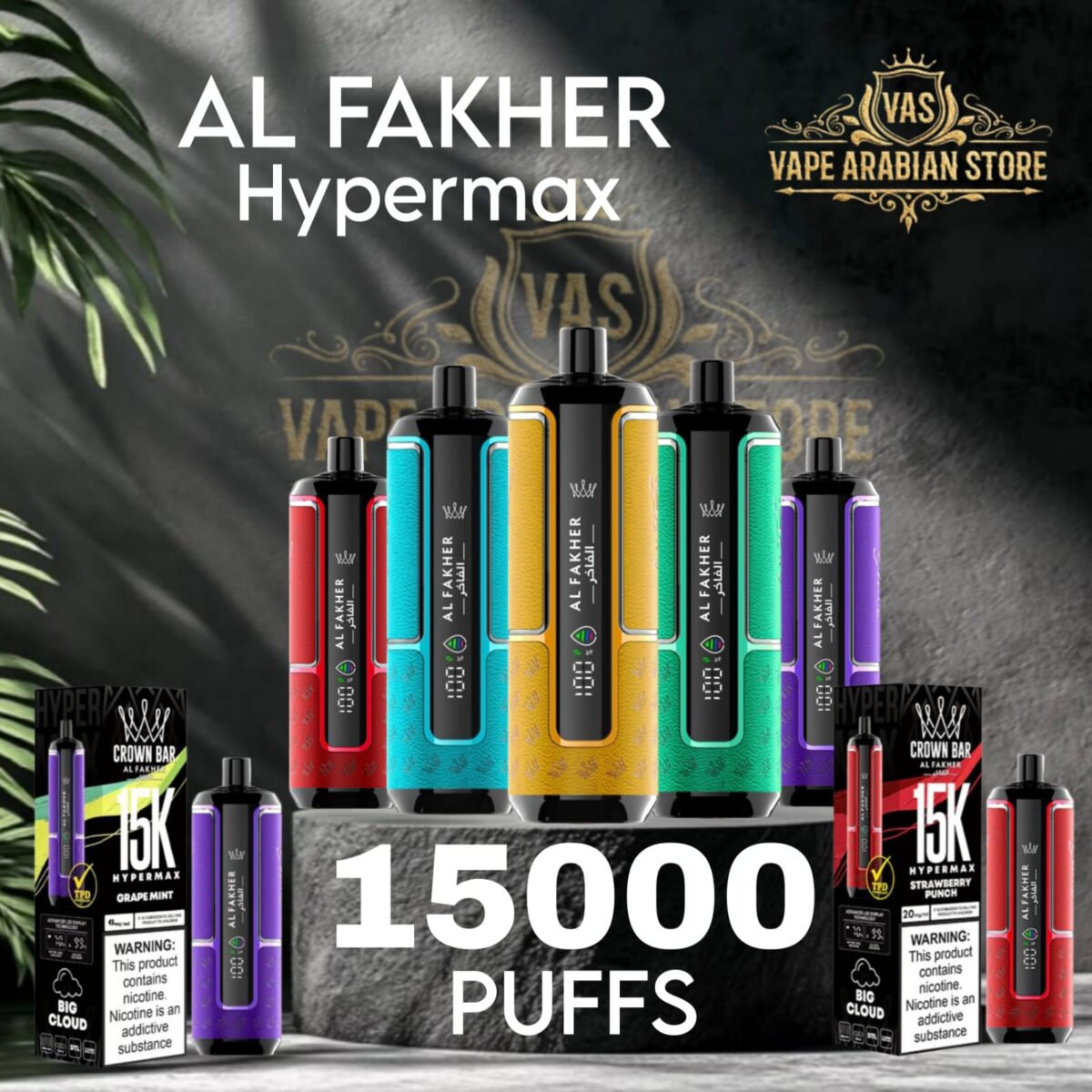Al Fakher Crown Bar Hypermax 15000 Puffs