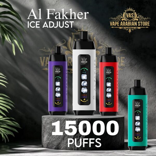 Al Fakher Crown Bar Ice Adjust Disposable 15000 Puffs